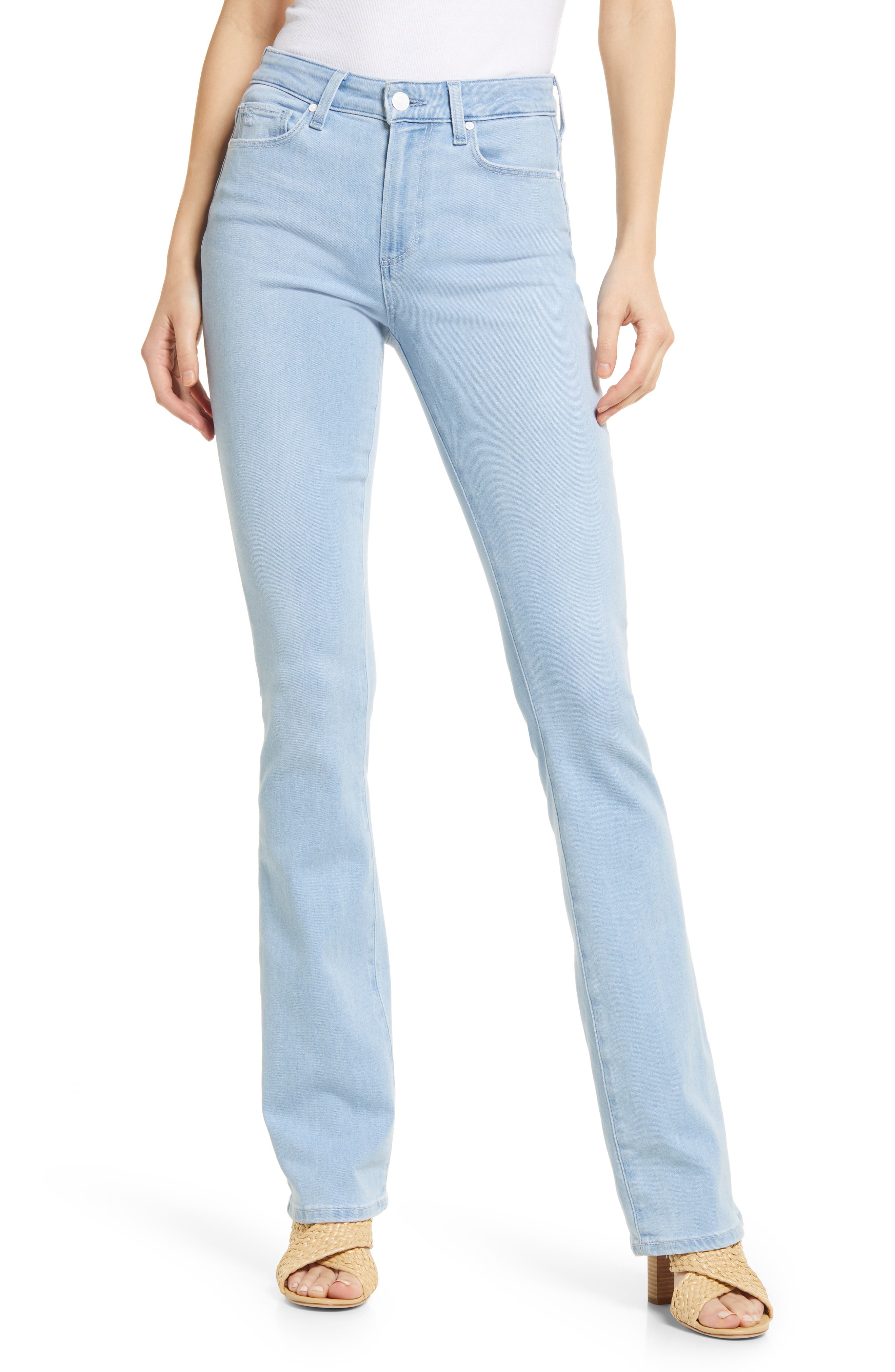 WAKEE LIGHT BLUE HIGH RISE BOOTCUT JEANS